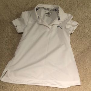 White tennis polo
